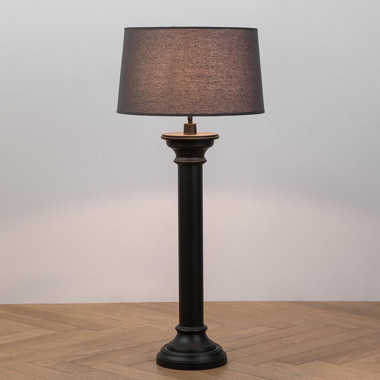 Чёрная напольная лампа с абажуром Цилиндр Cylinder Black Floor Lamp With Shade