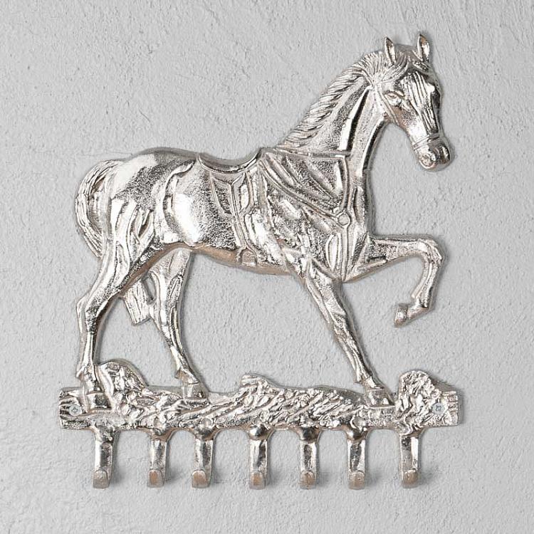 Семиместная настенная вешалка Лошадь Coat Rack 7 Hooks Horse