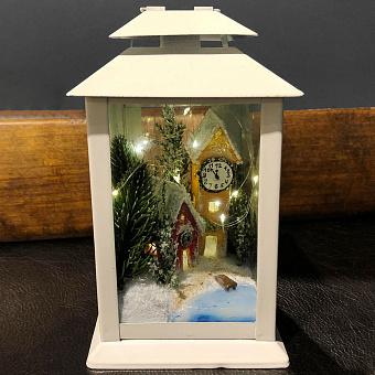 Новогодняя фигурка Clock Tower Lantern White 22 cm