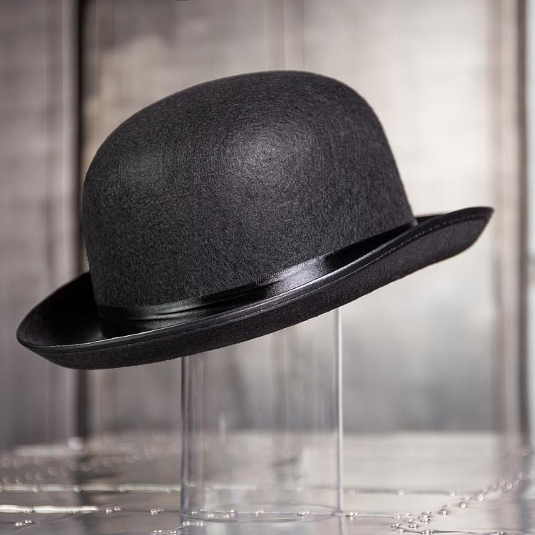 Чёрный котелок, 59 размер Black Bowler Hat, Size 59