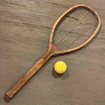 Vintage Tennis Racket And Ball 14