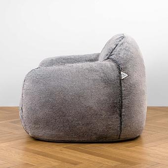 Двухместный диван Snug 2 Seater искусственный мех Grizzly Grey - ракурс 3