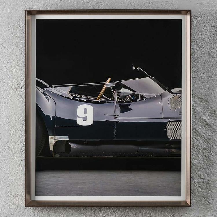Модульный фото-принт в деревянной раме Мазерати Бёрдкейдж Set Of 3 Maserati Birdcage, Pewter Frame