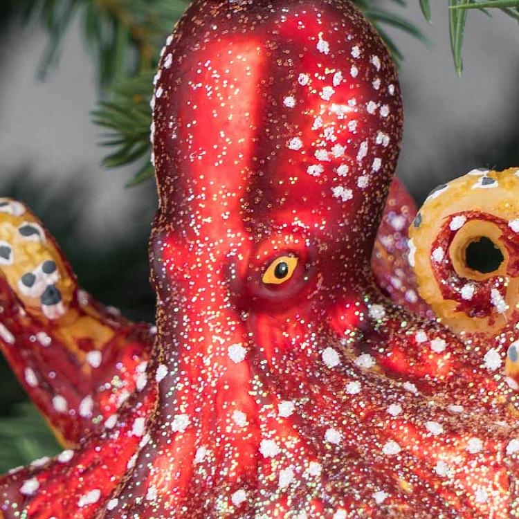 Ёлочная игрушка Осьминог Glass Octopus 10,5 cm