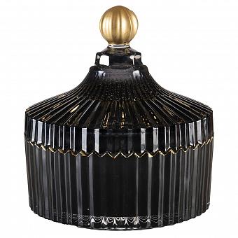 Арома-свеча Aroma Candle In Black Striped Glass Blue Collier Driftwood Large