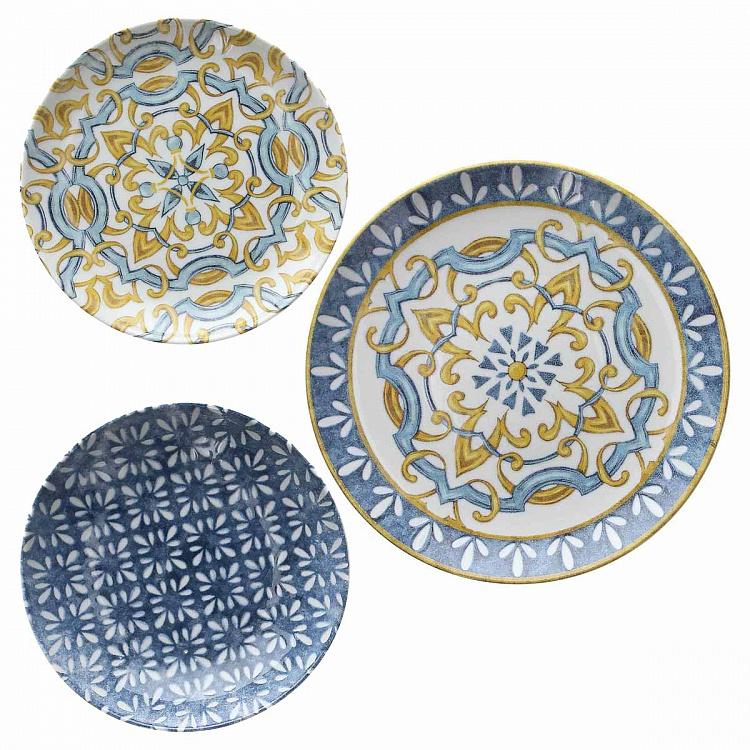 Набор из трёх тарелок Дива Блю Set Of 3 Plates Diva Blue