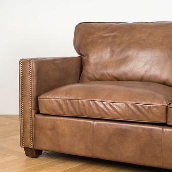Двухместный диван Minister 2 Seater RM натуральная кожа Brown Franco - ракурс 5
