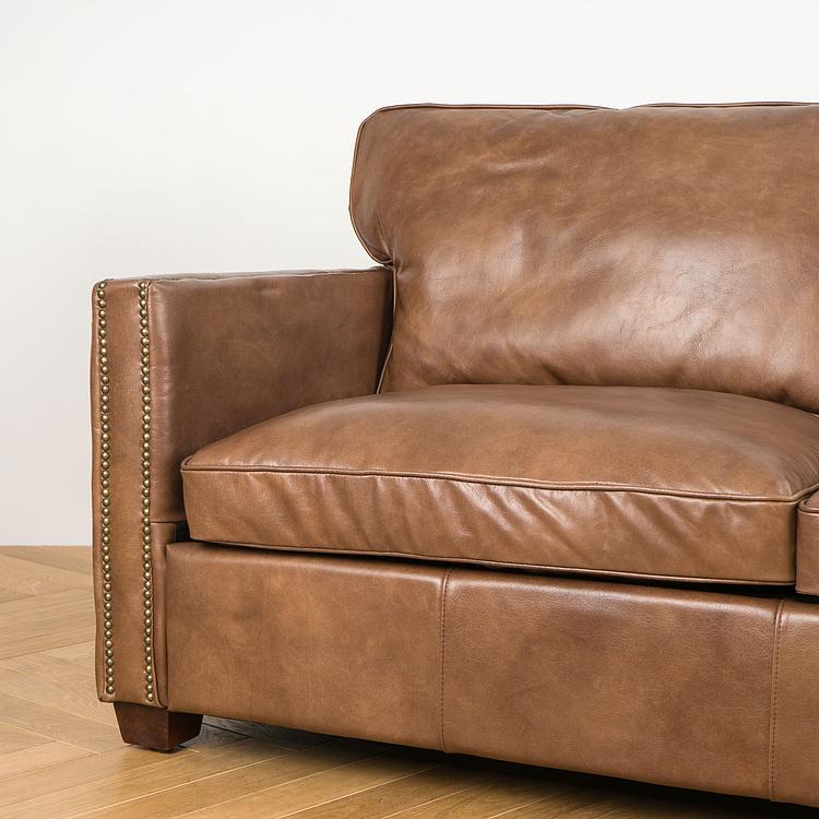 Двухместный диван Minister 2 Seater RM натуральная кожа Brown Franco - ракурс 5