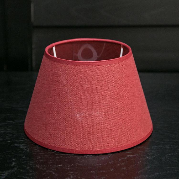 Абажур из льна красного цвета, 20 см Lamp Shade Red Linen 20 cm