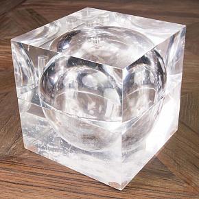 Elegant Cube With Sphere Small