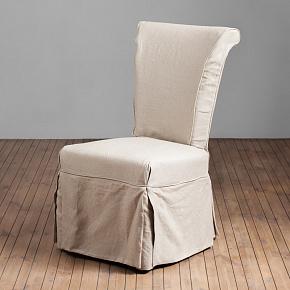 Amelie Slipcovered Dining Chair, CC Linen Plain