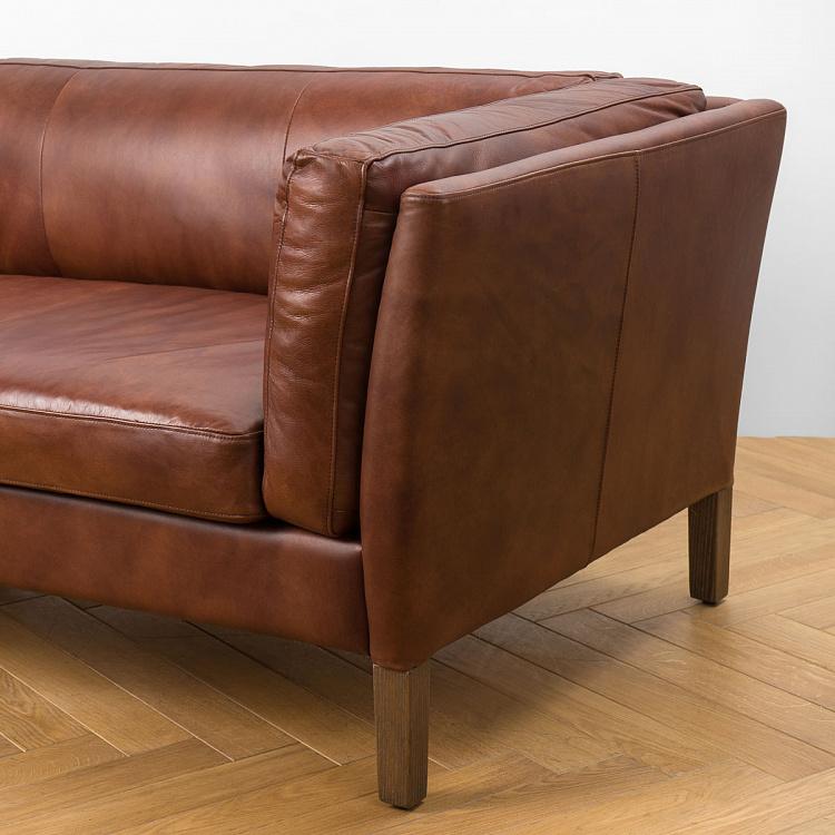 Двухместный диван Линкольн, коричневые ножки Lincoln 2 Seater, Rustic Brown Ash PF