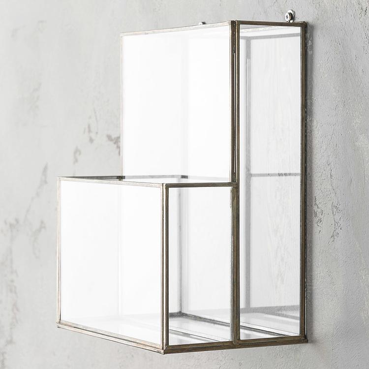 Двойная стеклянная полка Magazine Holder With 2 Glass Boxes