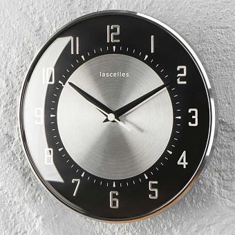 Настенные часы Deco Domed Wall Clock Black