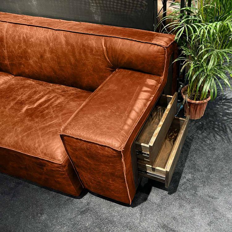 Трёхместный диван Мадрид, светлые ножки Madrid 3 Seater, Light Brown Wood D