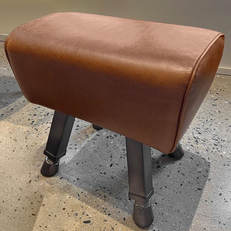Табурет Jockey Stool A натуральная кожа Vector Dark Brown