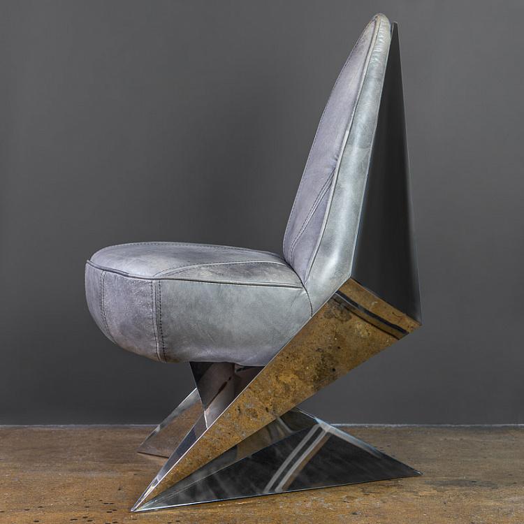 Стул Интрепид Intrepid Dining Chair, Shiny Steel