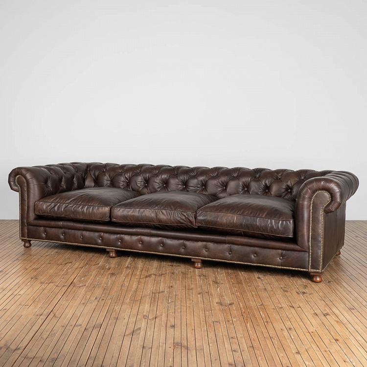 Четырёхместный диван Вестминстер, набивка пером Westminster Feather 4 Seater