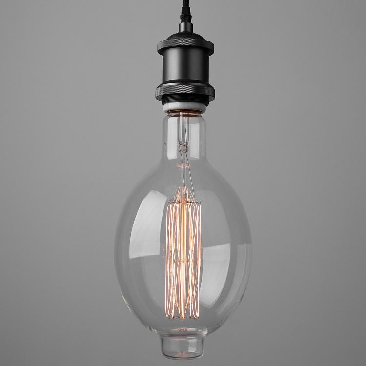 Подвесной светильник Чарли, матовый чёрный, E40 Hanging Lamp Base Charlie, Matt Black E40