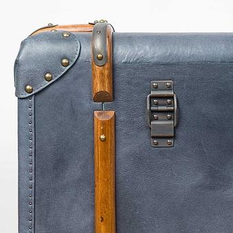 Тумба-сундук Forward Side Table RM натуральная кожа Dark Blue Master