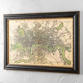 Vintage Maps London, England, 1843, MP3 Frame