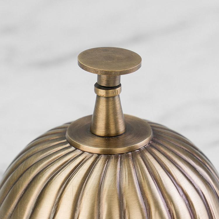 Настольный звонок с полосами  Stripes Bronze Patina Bell