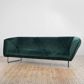 Трёхместный диван Hexo 3 Seater полиэстер Green Velvet