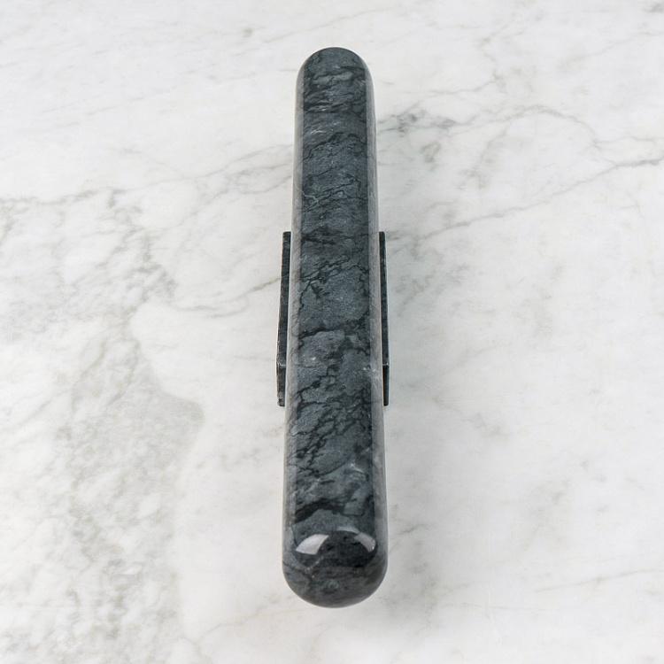 Чёрная мраморная скалка на подставке Скандинавия Nordic Rolling Pin Black