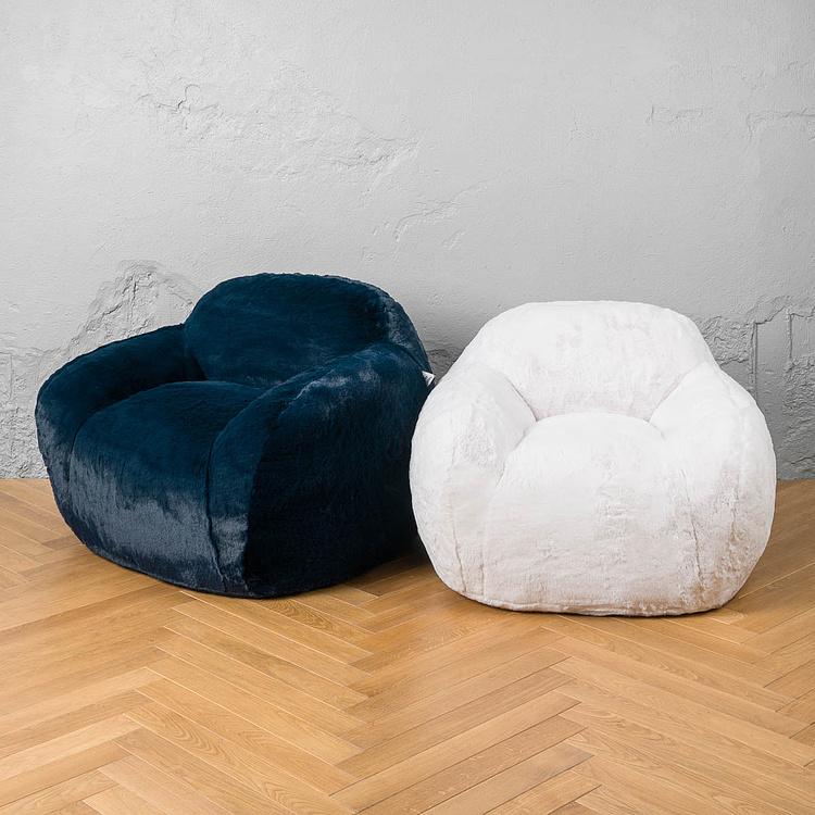 Кресло Snug Chair искусственный мех Big Bear Blue - ракурс 9