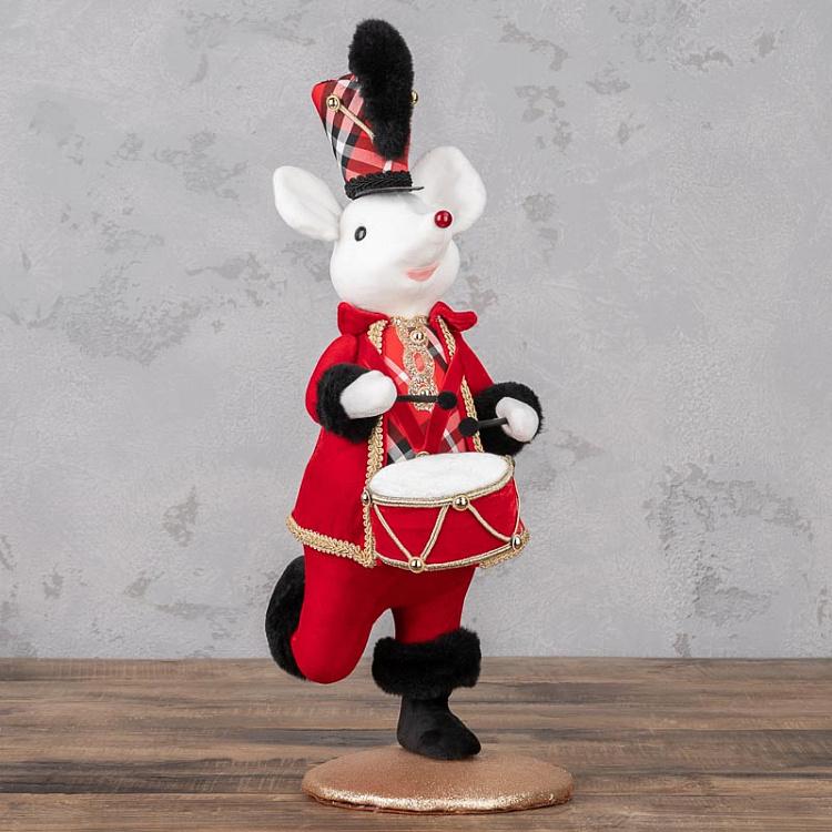 Новогодняя фигурка Мышка с барабаном 1 Mouse With Drum 1 57 cm