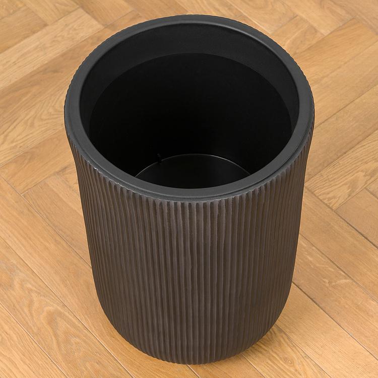 Кашпо Ergo Jet Tall Cylinder Pot Anthracite Large - ракурс 2