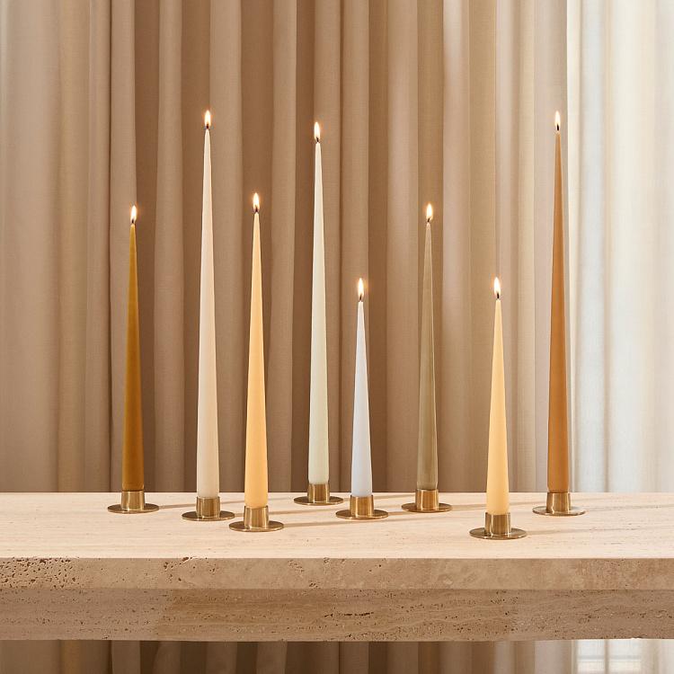 Самозатухающая парафиновая свеча конусная матовая Taper Candle Matt