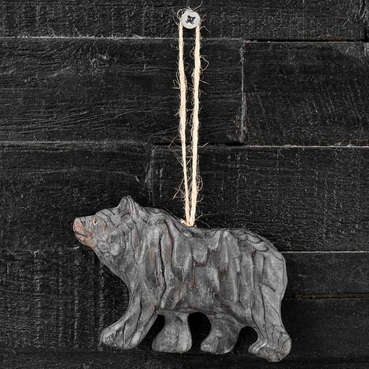 Подвесное украшение Медведь Hanging Wooden Bear 11,5 cm