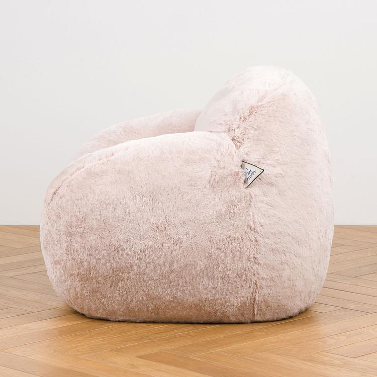 Кресло Baby Snug Chair искусственный мех Big Bear Pink - ракурс 3