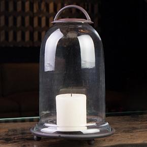 Small Candle Jar With Metal Base And Handle