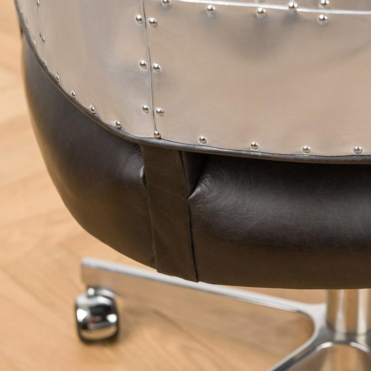 Рабочее кресло Суиндерби на колесиках, металлическая отделка Swinderby Office Chair, Spitfire