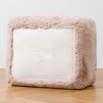 Пуфик Alaska Rectangular Pouf Small искусственный мех Big Bear Pink - ракурс 7