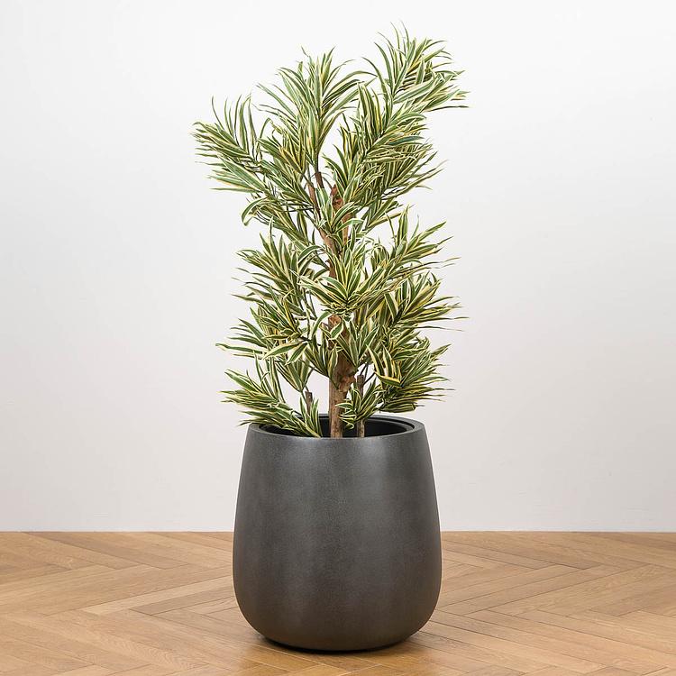 Кашпо Effectory Beton Bowl Pot Dark Grey Large - ракурс 7