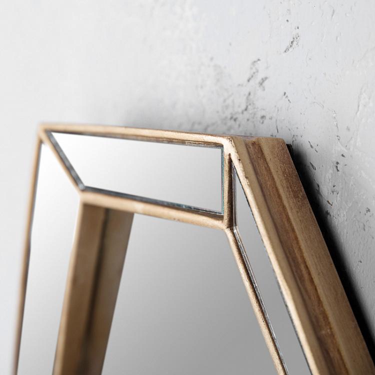 Шестиугольное зеркало с зеркальной рамой Hexagonal Mirror With Mirror Frame