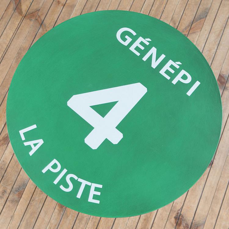 Зелёный журнальный стол Женепи 4 Metal Table Green Run Genepi 4