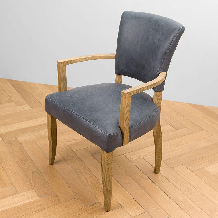 Стул Мами с подлокотниками, светлые ножки Mami Dining Chair With Arms, Oak Brown