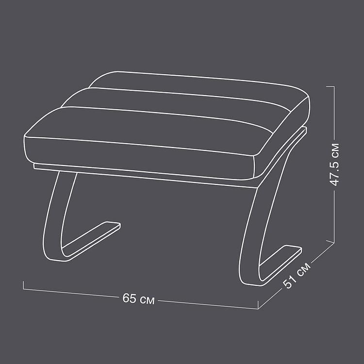 Банкетка Nomentano Footstool A натуральная кожа Columbia Brown - ракурс 9