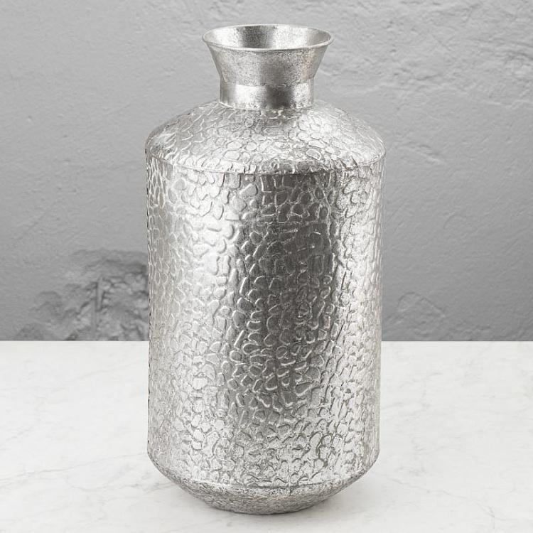 Металлическая ваза под серебро, L Decorative Metal Vase Silver Large