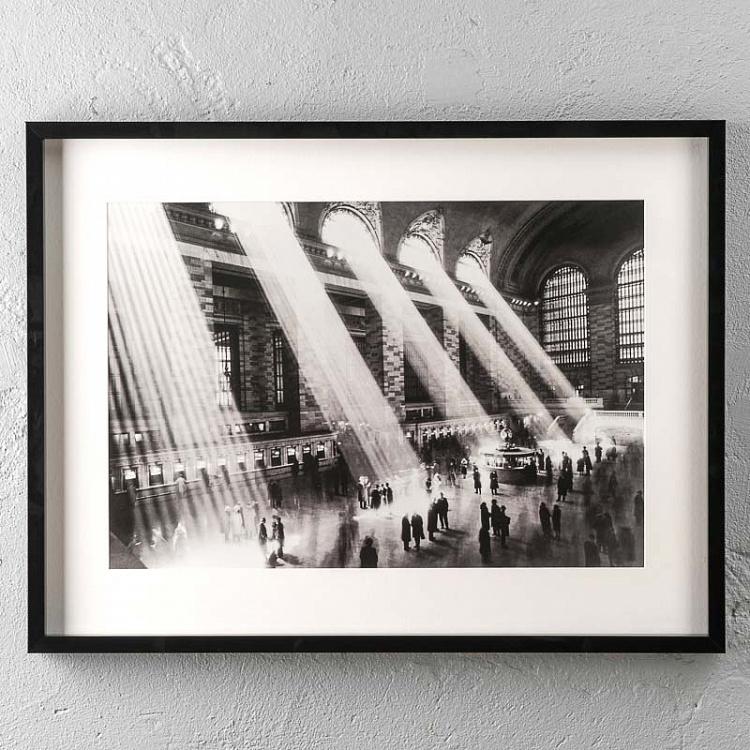 Фото-принт в чёрной раме Центральный вокзал Нью-Йорка Grand Central Station, Black Box Frame