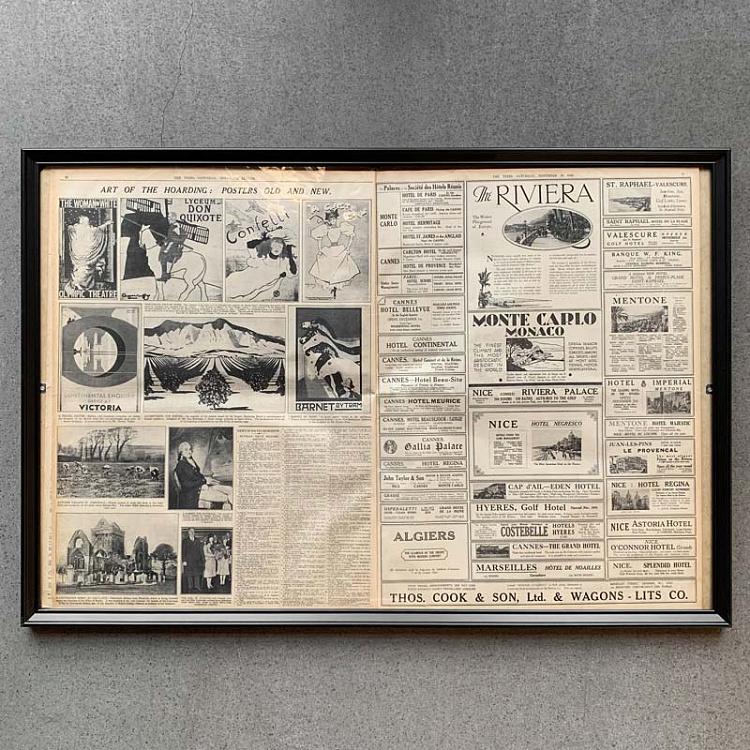 Винтажная газета в раме Таймс, 24 ноября 1928 Vintage Times, Nov 24, 1928
