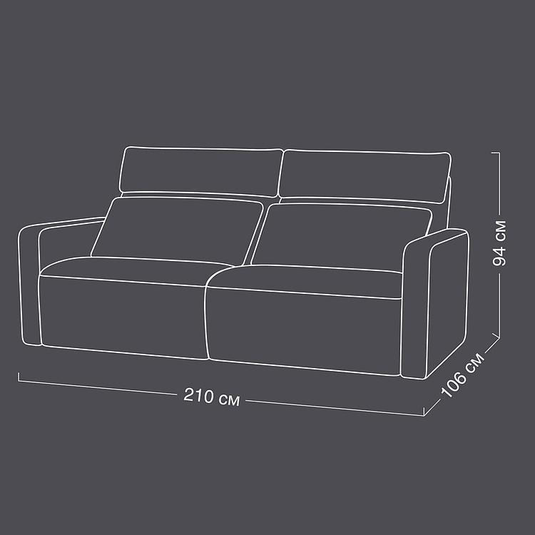 Трёхместный диван-реклайнер Ridley 3 Seater Recliner натуральная кожа Freehand Tipped Camel - ракурс 16