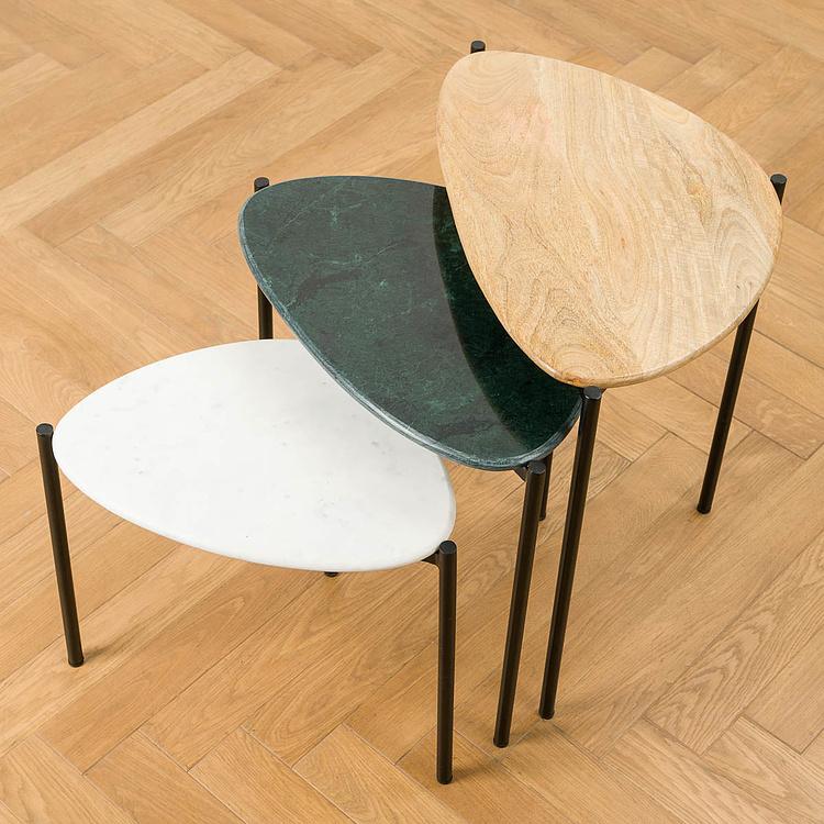 Комплект из трёх столиков Кальва Set Of 3 Calva Nesting Tables