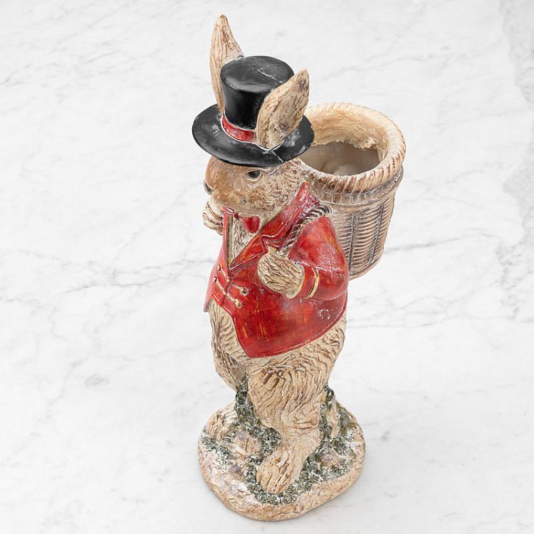 Статуэтка Кролик с корзиной Rabbit With Basket Figurine