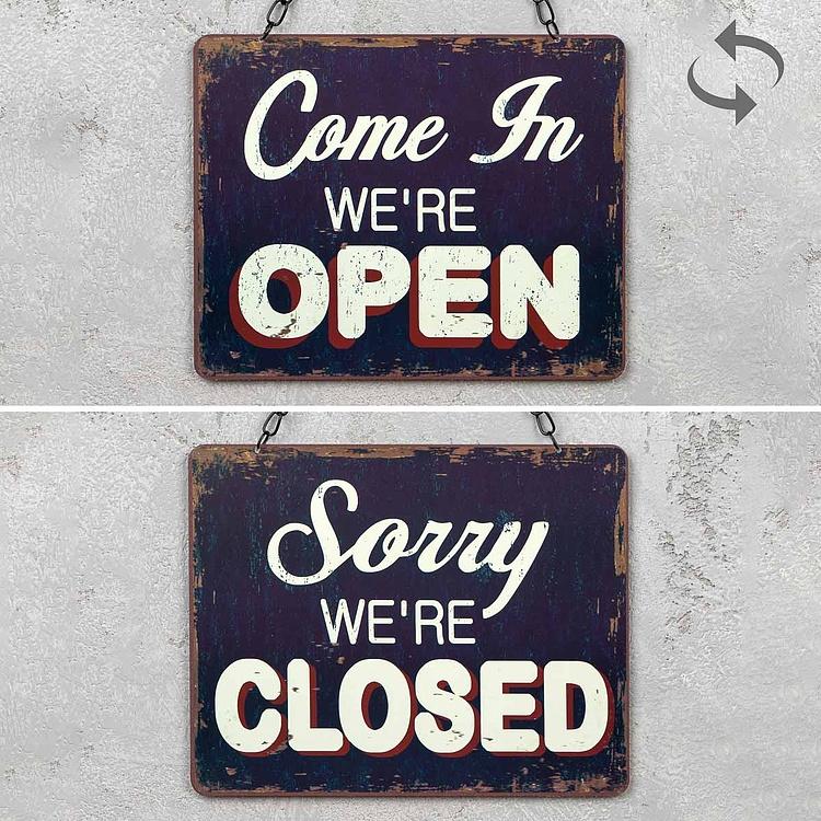 Металлическая табличка Открыто и Закрыто Metal Sign Open And Closed