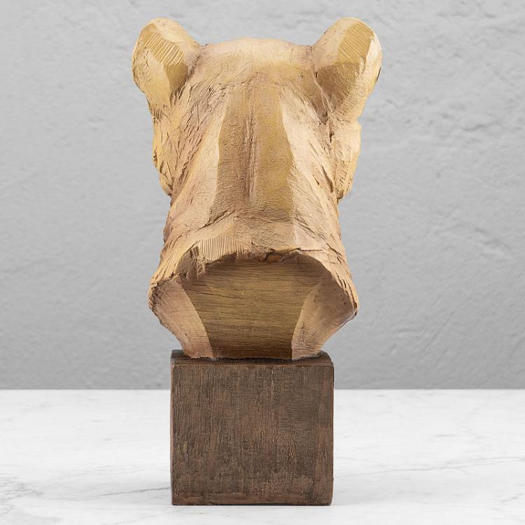 Статуэтка на подставке Голова львицы Lioness Head On Stand